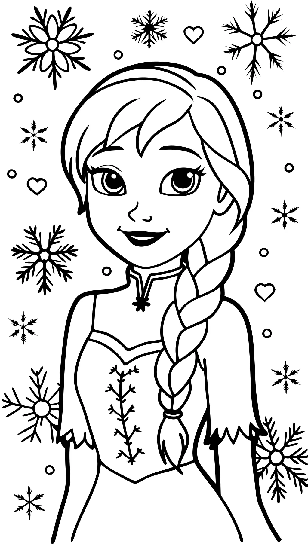 Páginas para colorear Frozen Anna